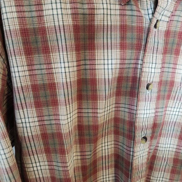 Pendleton Vintage 100% Cotton Mens Button Down Shirt Plaid Large Long Sleeve Vtg - Picture 3 of 9